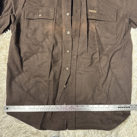 Vintage Cold Storage 100% Cotton 2xlt Brown Long Sleeve Button Up - Picture 9 of 12